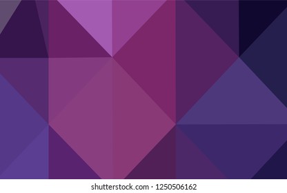 Dark Purple, Pink vector abstract polygonal background. A completely new color illustration in a  polygonal style. The best triangular design for your business.