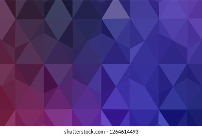 Dark Purple, Pink vector abstract mosaic background. Shining polygonal illustration, which consist of triangles. Brand new style for your business design.