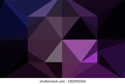 Dark Purple, Pink vector abstract mosaic backdrop. An elegant bright illustration with gradient. The completely new template can be used for your brand book.