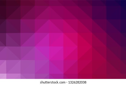 Dark Purple, Pink vector abstract mosaic backdrop. Colorful abstract illustration with triangles. Polygonal design for your web site.