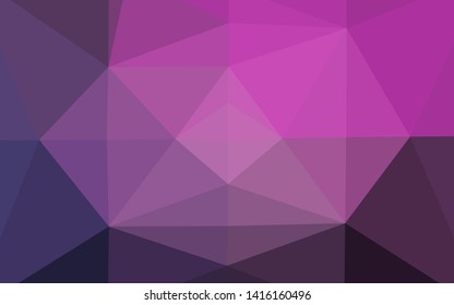 Dark Purple, Pink vector abstract polygonal cover. Colorful abstract illustration with gradient. Elegant pattern for a brand book.