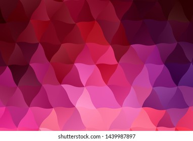Dark Purple, Pink vector abstract mosaic backdrop. Polygonal abstract illustration with gradient. Brand new style for your business design.