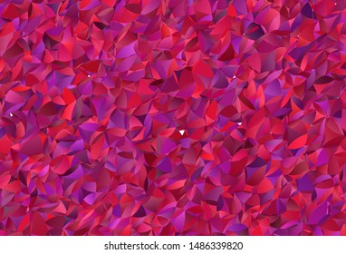 Dark Purple, Pink vector abstract polygonal template. Shining colorful illustration with triangles. Brand new design for your business.
