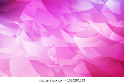 Dark Purple, Pink vector abstract mosaic pattern. Glitter abstract illustration with an elegant triangles. Completely new template for your banner.