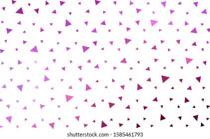 Dark Purple, Pink vector  abstract mosaic backdrop. Polygonal abstract illustration with gradient. Best triangular design for your business.