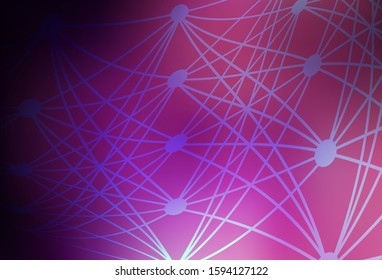 Dark Purple, Pink vector abstract blurred background. A completely new colored illustration in blur style. Background for designs.