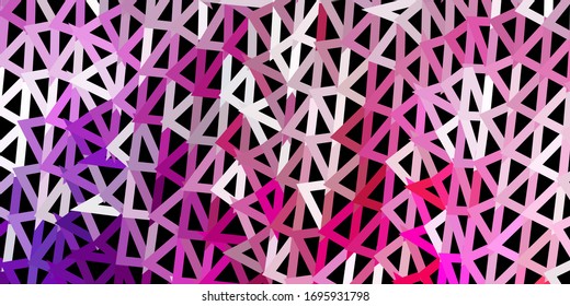 Dark purple, pink vector abstract triangle template. Modern abstract illustration with polygonal triangles. Best choice for your design.