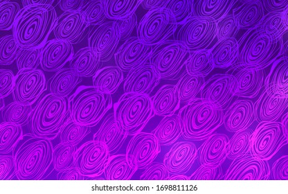 Dark Purple, Pink vector abstract doodle pattern. A completely new color illustration in doodle style with roses. A new texture for your design.