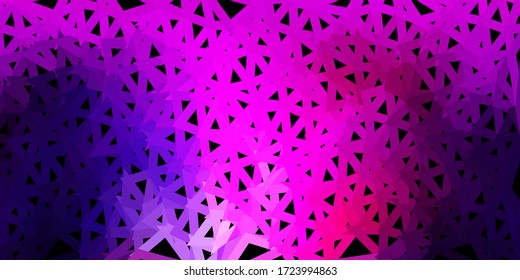 Patrón triángulo abstracto de vector oscuro morado y rosa. Ilustración degradada en estilo poligonal con triángulos. Diseño moderno para tus aplicaciones.