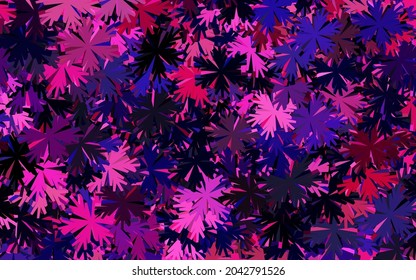 Púrpura Oscuro, Pink vector fondo abstracto con flores. Ilustración abstracta con flores en estilo doodles. Nuevo estilo para su diseño de negocio.