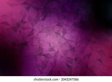 Dark Purple, Pink vector abstract polygonal template. Creative geometric illustration in Origami style with gradient. A new texture for your web site.