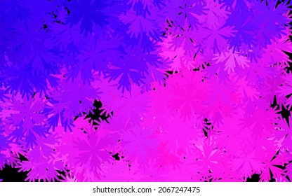 Dark Purple, Pink vector abstract background with flowers. An elegant bright illustration with flowers. Pattern for heads of websites, designs.