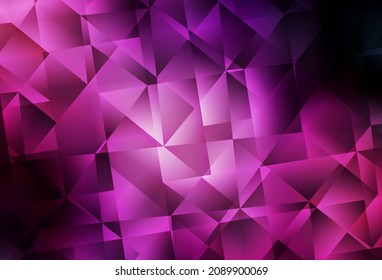 Dark Purple, Pink vector abstract mosaic background. Polygonal abstract illustration with gradient. A new texture for your web site.