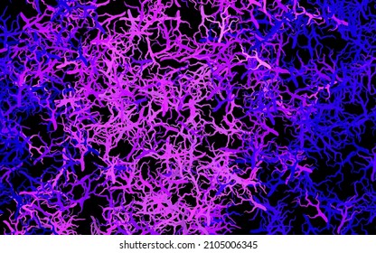 Púrpura Oscura, Diseño abstracto vector rosado con ramas, hojas. Ilustración de colores brillantes con hojas y ramas. Una nueva textura para tu diseño de papel pintado.