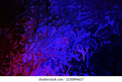 Dark Purple, Pink vector abstract design with leaves, branches. Shining colored illustration with leaves and branches. Hand painted design for web, wrapping.