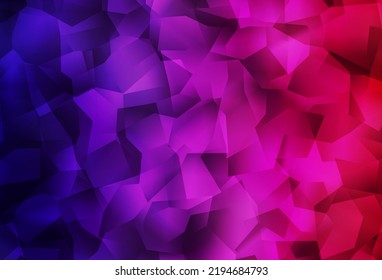 Dark Purple, Pink vector abstract polygonal template. Polygonal abstract illustration with gradient. Textured pattern for your backgrounds.