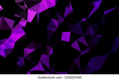 Púrpura oscuro, textura policonal abstracta de vector rosado. Una ilustración de color completamente nueva en un estilo vago. Nueva textura para tu diseño.