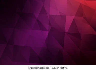 Púrpura oscuro, fondo de mosaico abstracto vector rosado. Ilustración abstracta brillante con triángulos elegantes. Un diseño completamente nuevo para su prospecto.
