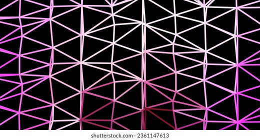 Dark purple, pink vector abstract triangle background. Abstract illustration with elegant gradient triangles. Smart pattern for websites.