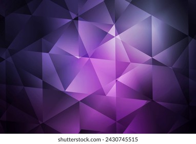 Dark Purple, Pink vector abstract mosaic backdrop. Polygonal abstract illustration with gradient. Pattern for a brand book's backdrop.