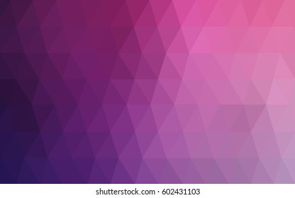 Dark Purple, Pink vector abstract textured polygonal background. Blurry triangle design. Pattern can be used for background.