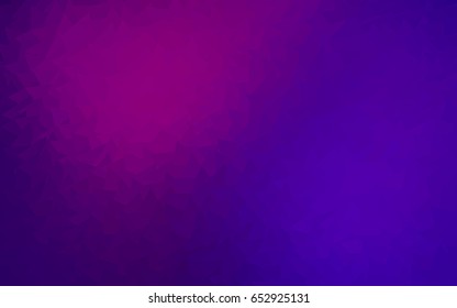 Dark Purple, Pink vector abstract colorful background, which consist of triangles. Pattern with colored triangles on white background.