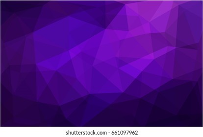 Dark Purple, Pink vector abstract textured polygonal background. Blurry triangle design. Pattern can be used for background.
