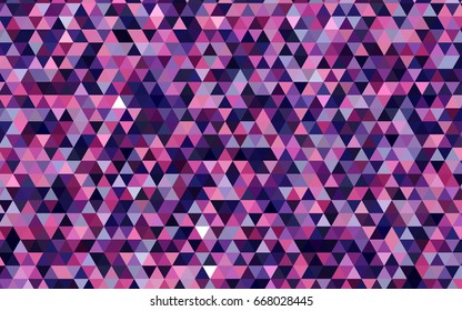 Dark Purple, Pink vector abstract mosaic pattern. Modern geometrical abstract illustration with gradient. Triangular pattern for your business design.