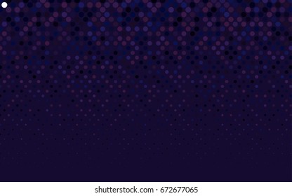 Dark Purple, Pink vector abstract pattern with circles. Geometry template for your business design. Background with colored spheres.