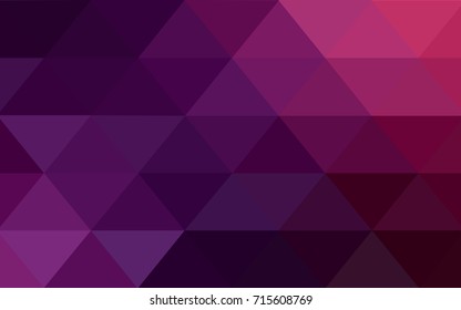 Dark Purple, Pink vector abstract textured polygonal background. Blurry triangle design. Pattern can be used for background.