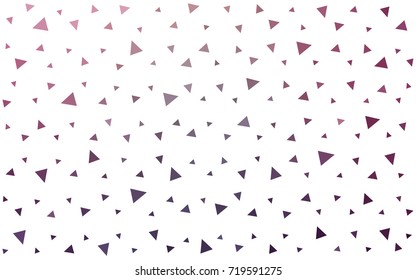 Dark Purple, Pink vector abstract colorful background, which consist of triangles. Pattern with colored triangles on white background.