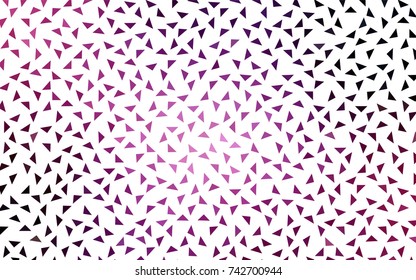 Dark Purple, Pink vector abstract colorful background, which consist of triangles. Pattern with colored triangles on white background.