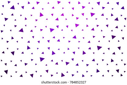 Dark Purple, Pink vector abstract colorful background, which consist of triangles. Pattern with colored triangles on white background.