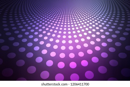 Dark Purple, Pink vector backdrop with dots. Modern abstract illustration with colorful water drops. Pattern can be used as texture of wallpapers.