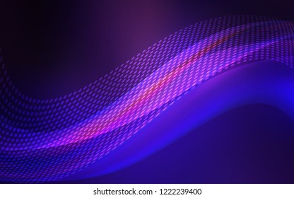 Dunkelviolett, rosafarbene Vektorhintergrund mit Punkten und Linien. Dekoratives Design im abstrakten Stil mit Dreiecksstruktur. Muster für Texturen von Bildschirmhintergründen.