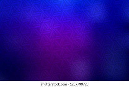 Dark Purple, Pink vector backdrop with lines, triangles. Abstract gradient illustration with triangles. Smart design for your business advert.