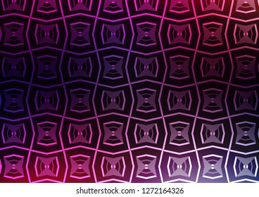 Dark Purple, Pink vector backdrop with long lines. Lines on blurred abstract background with gradient. Best design for your ad, poster, banner.