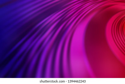 Dark Purple, Pink vector backdrop with curved lines. Modern gradient abstract illustration with bandy lines. New composition for your brand book.