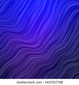 Dark Purple, Pink vector backdrop with circular arc. Bright illustration with gradient circular arcs. Pattern for websites, landing pages.