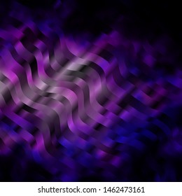 Dark Purple, Pink vector backdrop with curves. Colorful illustration in abstract style with bent lines. Best design for your posters, banners.