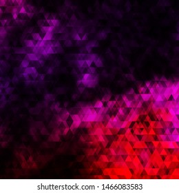 Dark Purple, Pink vector backdrop with lines, triangles. Illustration with colorful gradient triangles. Best design for posters, banners.