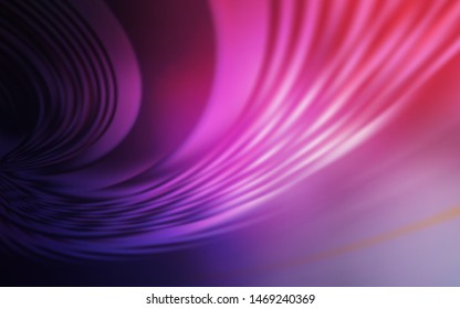 Dark Purple, Pink vector backdrop with bent lines. Glitter abstract illustration with wry lines. A completely new template for your design.