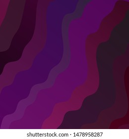 Dark Purple, Pink vector backdrop with curves. Abstract gradient illustration with wry lines. Pattern for websites, landing pages.