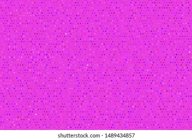 Dark Purple, Pink vector backdrop with dots. Blurred bubbles on abstract background with colorful gradient. Pattern for futuristic ad, booklets.
