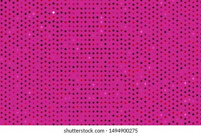 Dark Purple, Pink vector backdrop with dots. Illustration with set of shining colorful abstract circles. Pattern for beautiful websites.