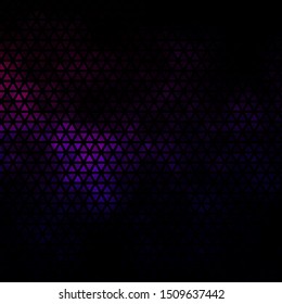 Dark Purple, Pink vector backdrop with lines, triangles. Glitter abstract illustration with triangular shapes. Pattern for booklets, leaflets