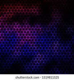 Dark Purple, Pink vector backdrop with lines, triangles. Decorative design in abstract style with triangles. Template for landing pages.