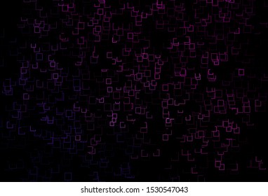 Dark Purple, Pink vector backdrop with rectangles, squares. Beautiful illustration with rectangles and squares. Modern template for your landing page.