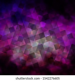 Dark Purple, Pink vector backdrop with lines, rhombus. Abstract illustration with colorful lines, cubes. Template for landing pages.