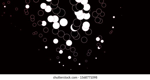 Dark Purple, Pink vector backdrop with dots. Abstract illustration with colorful spots in nature style. New template for a brand book.